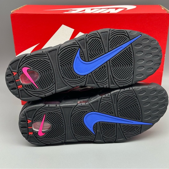 Nike Air More Uptempo Electric Black Red Men’s Shoes Retro New - Picture 9 of 14